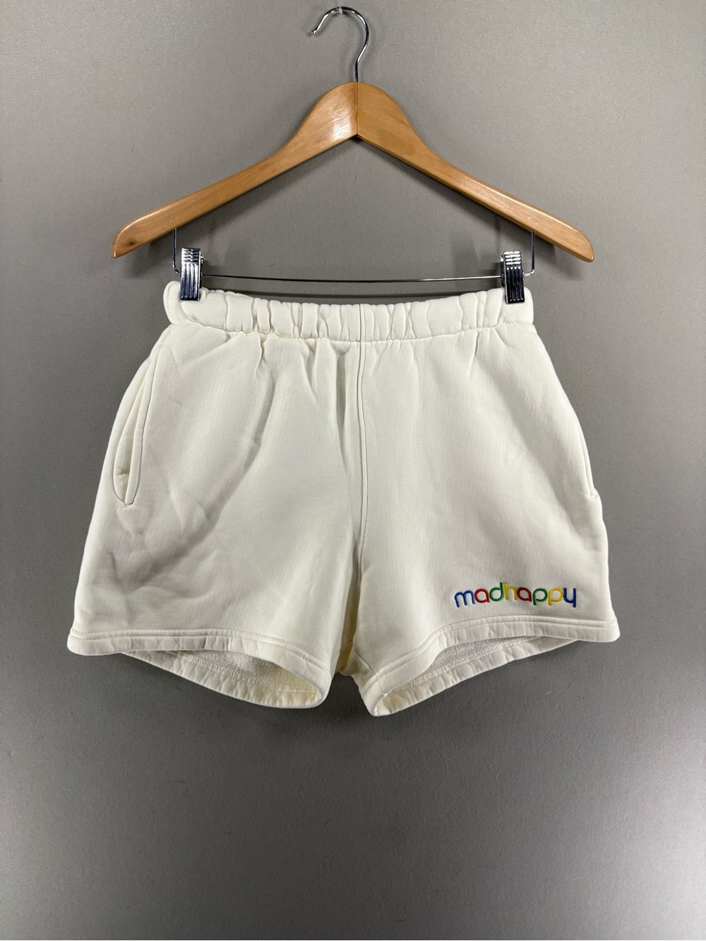 Madhappy Women Sweat Short Small Logo Cream Size Small